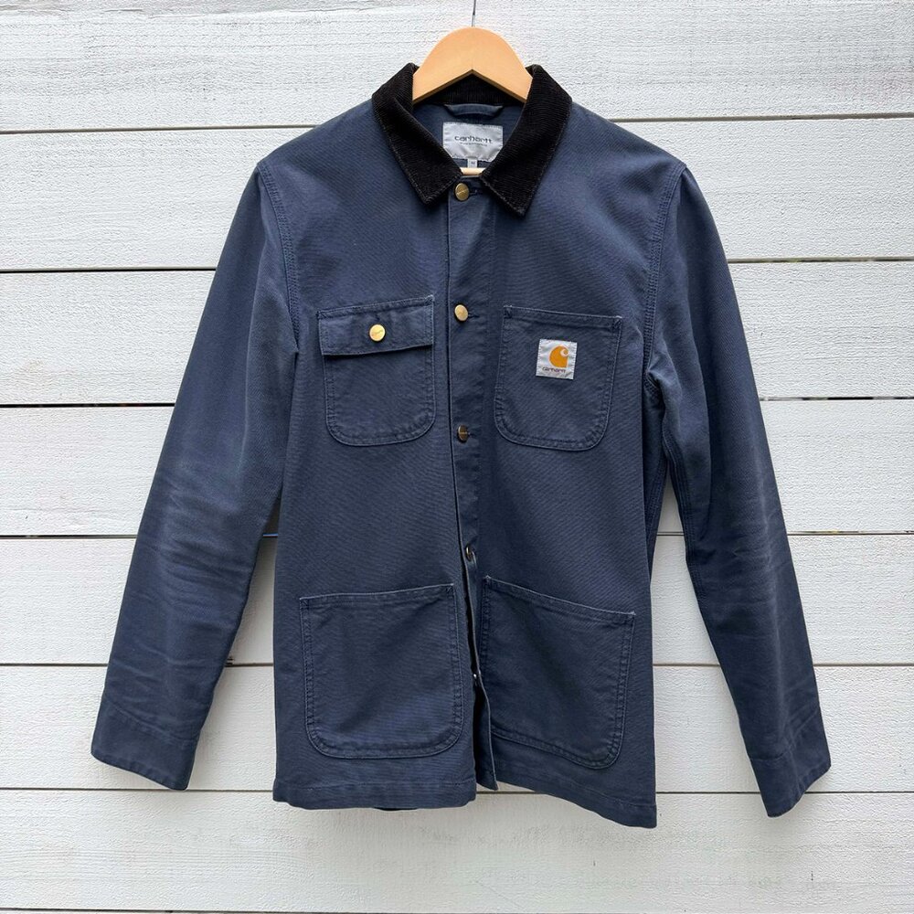 Men's Carhartt WIP Michigan Chore Coat unlined, Size Medium, Navy
